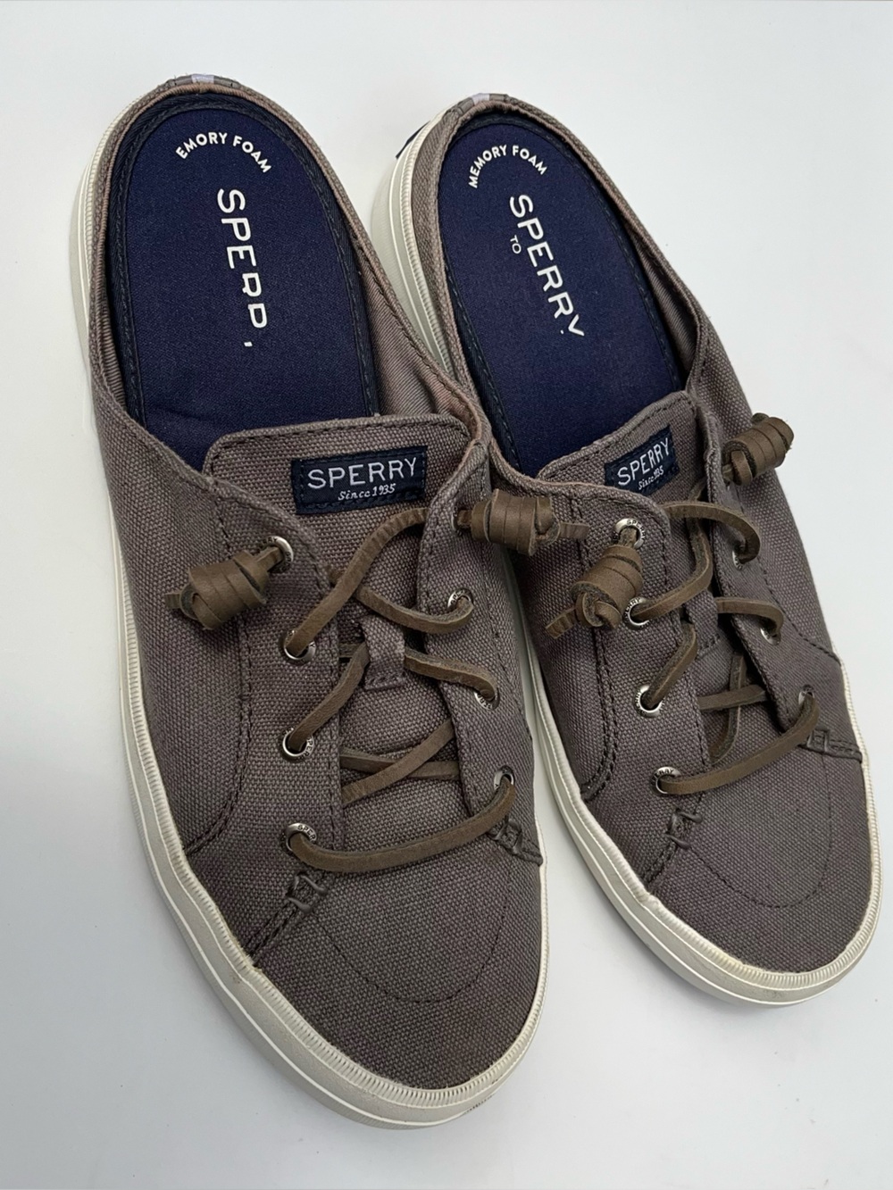 GUC Sperry Women’s Size 10 Canvas Sneaker Mule in Gray